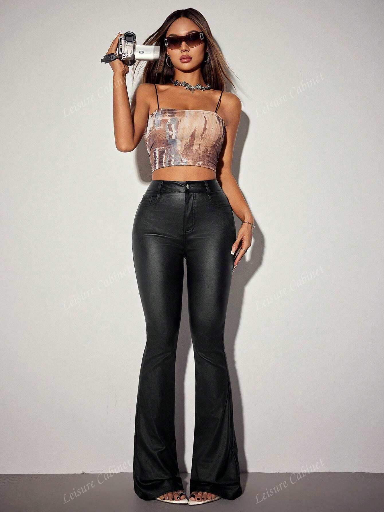 Zwarte flared broek