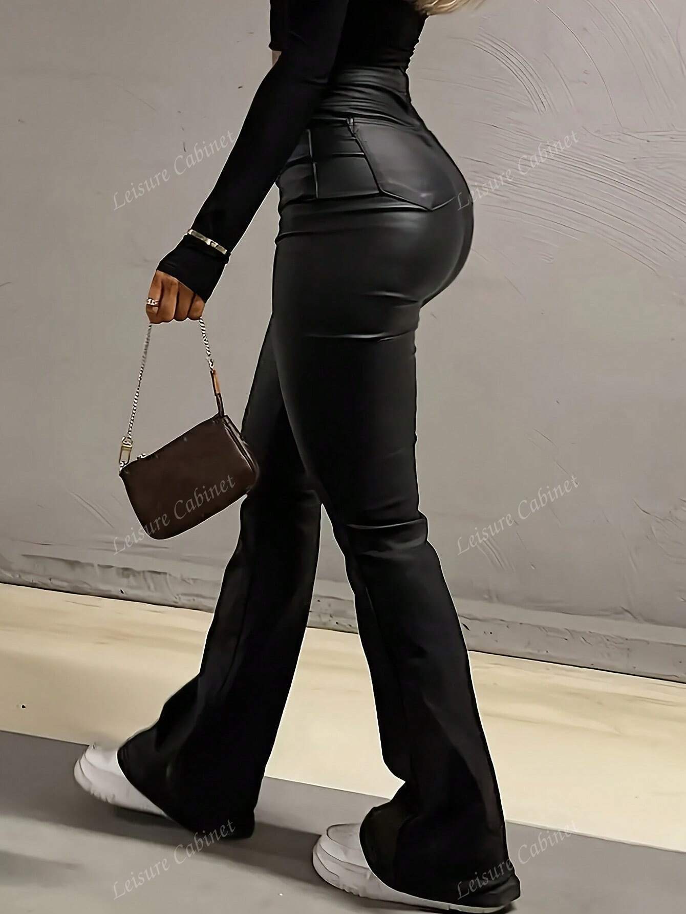 Zwarte flared broek