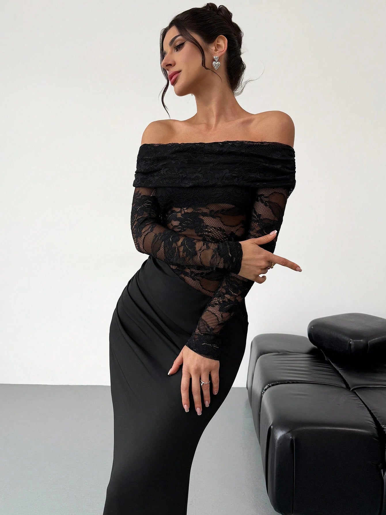 Black long classy dress